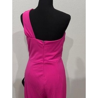 One-Shoulder Fuchsia Pink Long Jumpsuit By Lulus